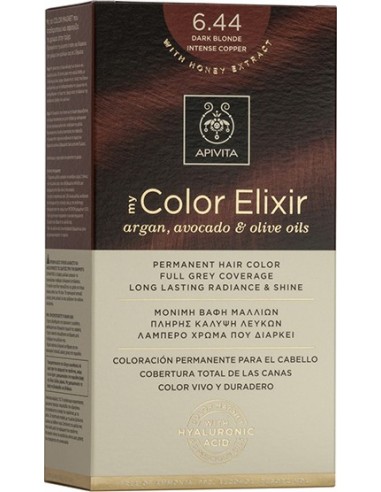 APIVITA MY COLOR ELIXIR 6.44 DARK BLONDE INTENSE COPPER 50ml + 75ml + 15ml