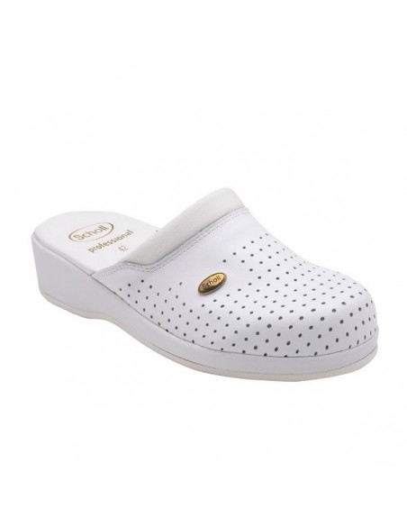 SCHOLL CLOG BACK GUARD WHITE
