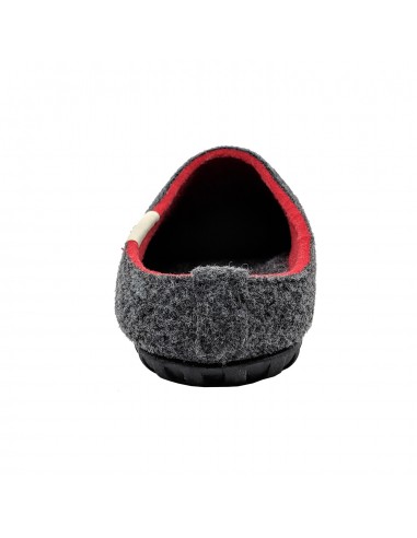 GUMBIES OUTBACK SLIPPERS CHARCOAL/RED