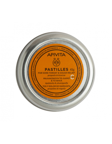 APIVITA PASTILLES WITH PROPOLIS & LICORICE 45gr