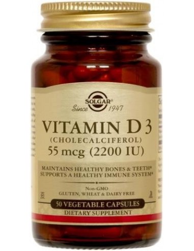 SOLGAR VITAMIN D-3 2200 IU(50mg) 50caps