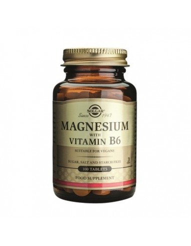 SOLGAR MAGNESIUM WITH VITAMIN B6 100tabs